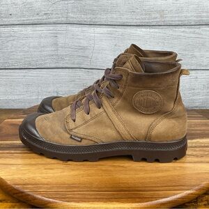 Palladium Pallabrousse Leather Brown Lace Up Boots Men’s Shoe Size 8.5